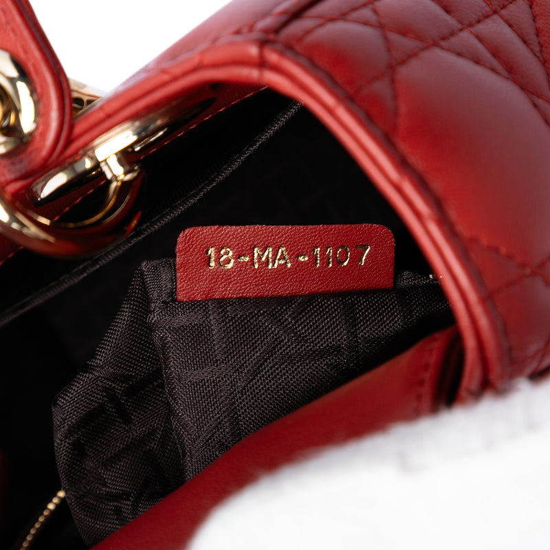 Small Lambskin Cannage My ABCDior Lady Dior - Image 6