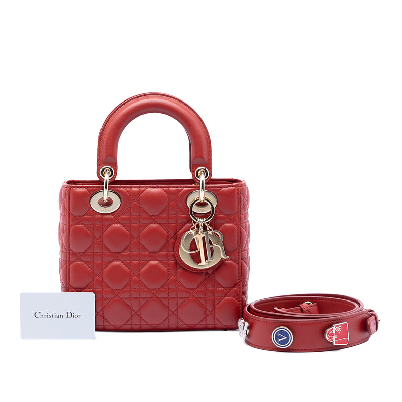 Small Lambskin Cannage My ABCDior Lady Dior - Image 8
