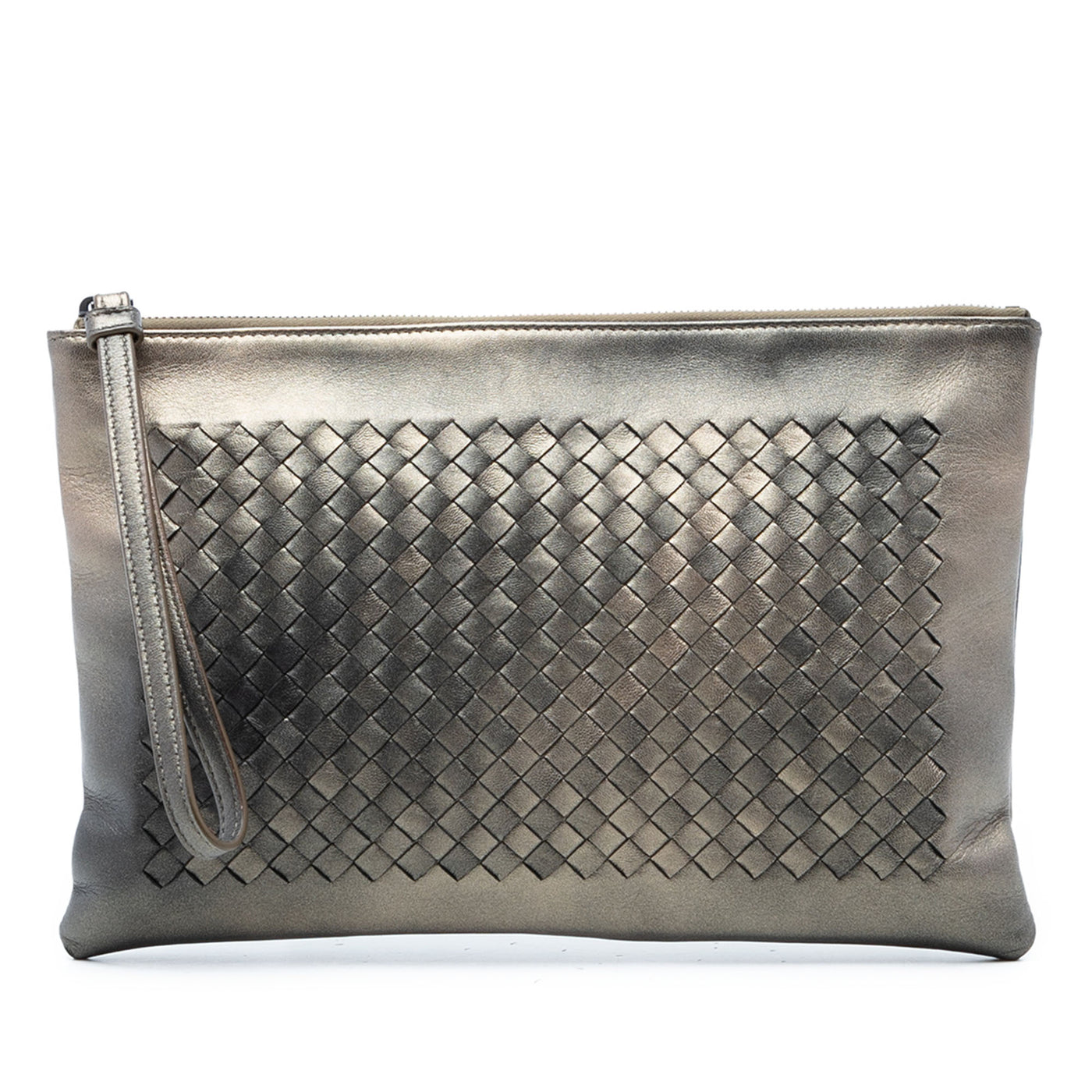 Nappa Intrecciato Wristlet Clutch - Image 1
