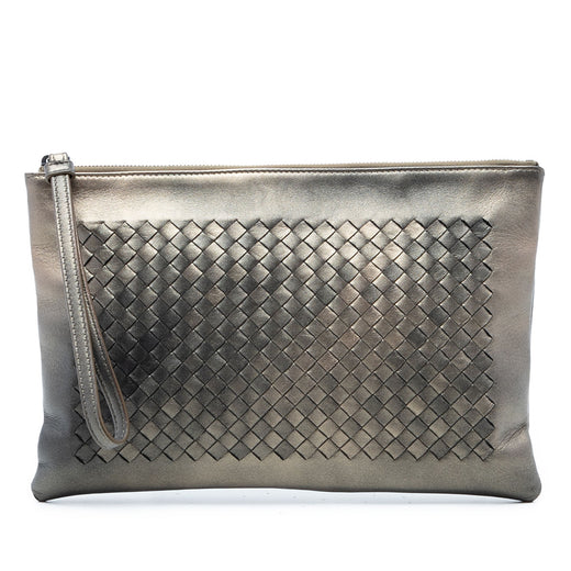 Nappa Intrecciato Wristlet Clutch - Image 1