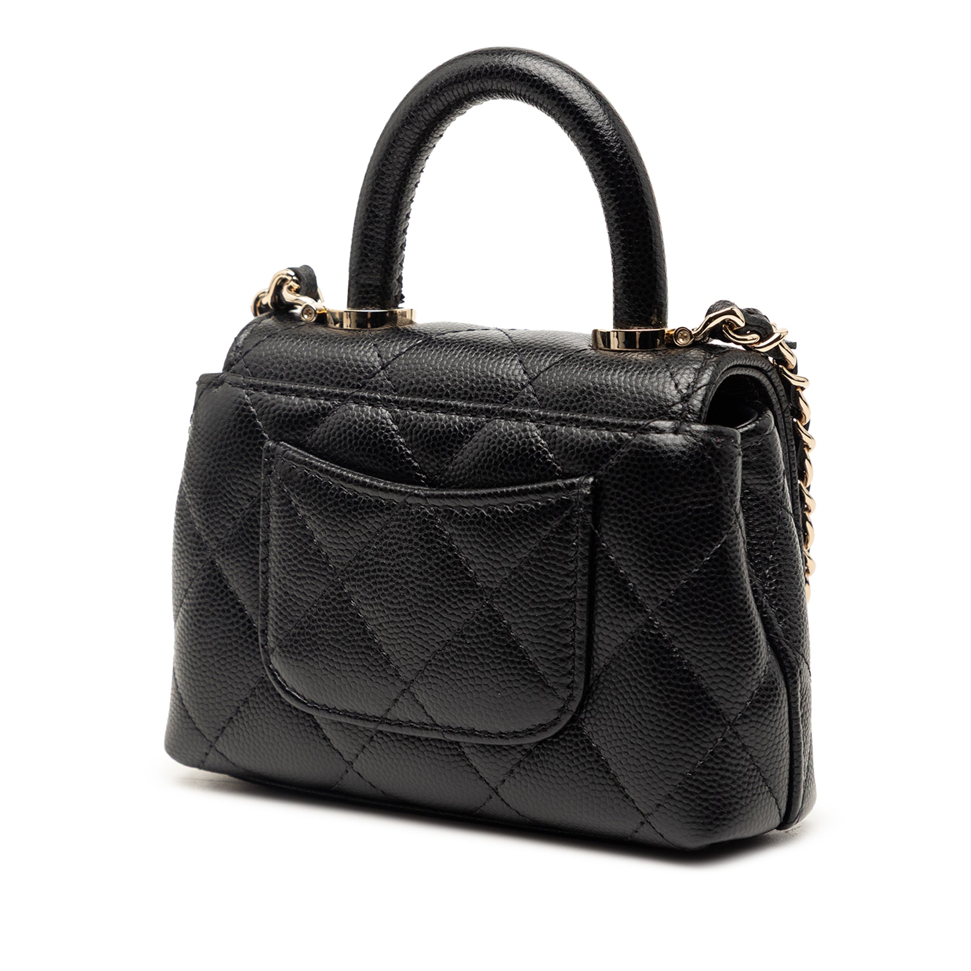 Nano Quilted Caviar Coco Top Handle Bag - Image 2