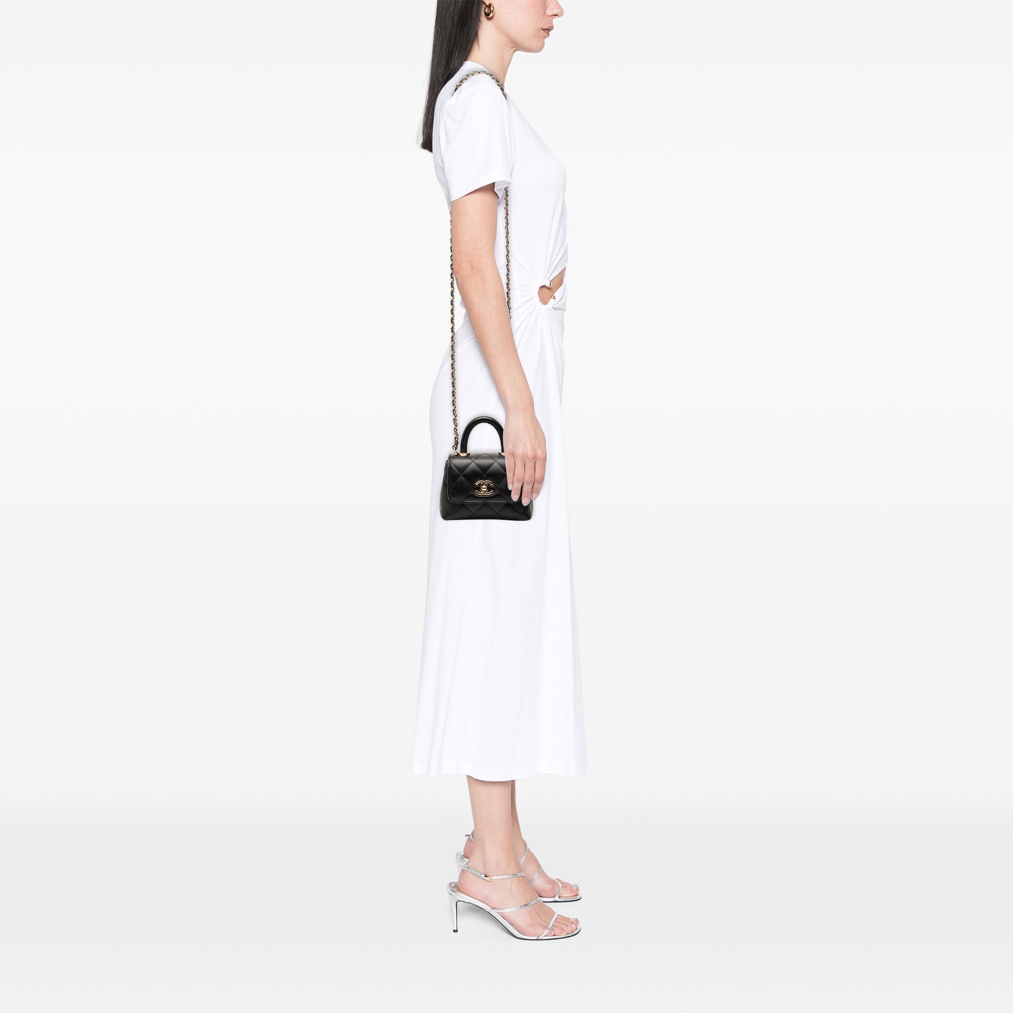 Nano Quilted Caviar Coco Top Handle Bag - Image 7