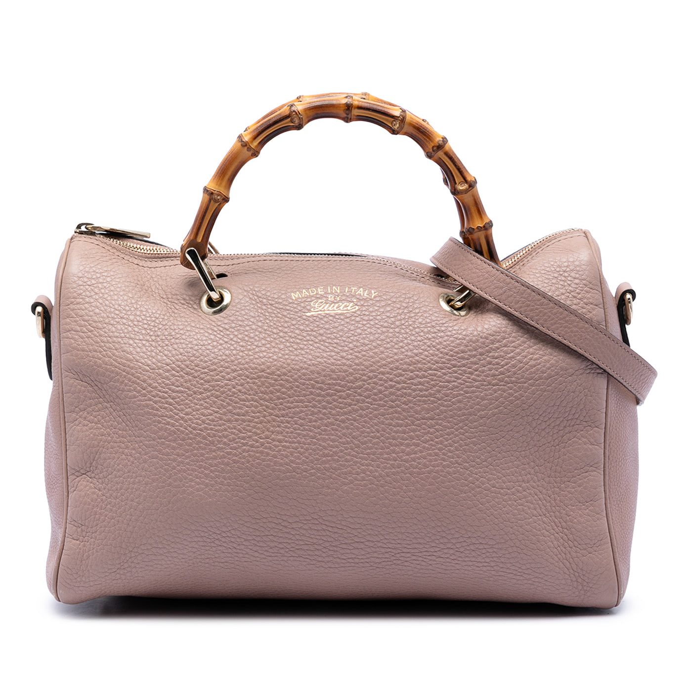 Medium Calfskin Bamboo Shopper Boston Bag - Image 1