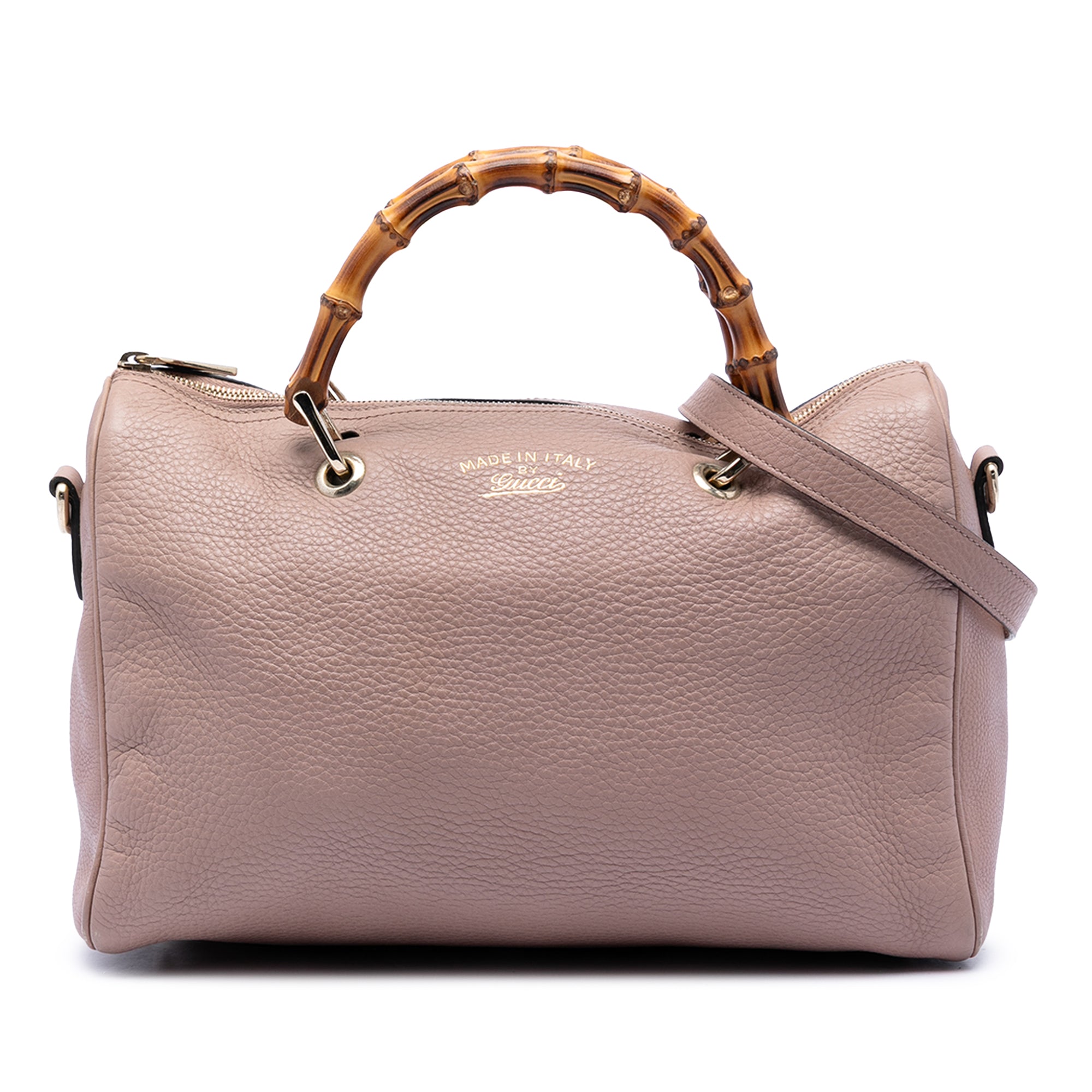 Medium Calfskin Bamboo Shopper Boston Bag - Image 1