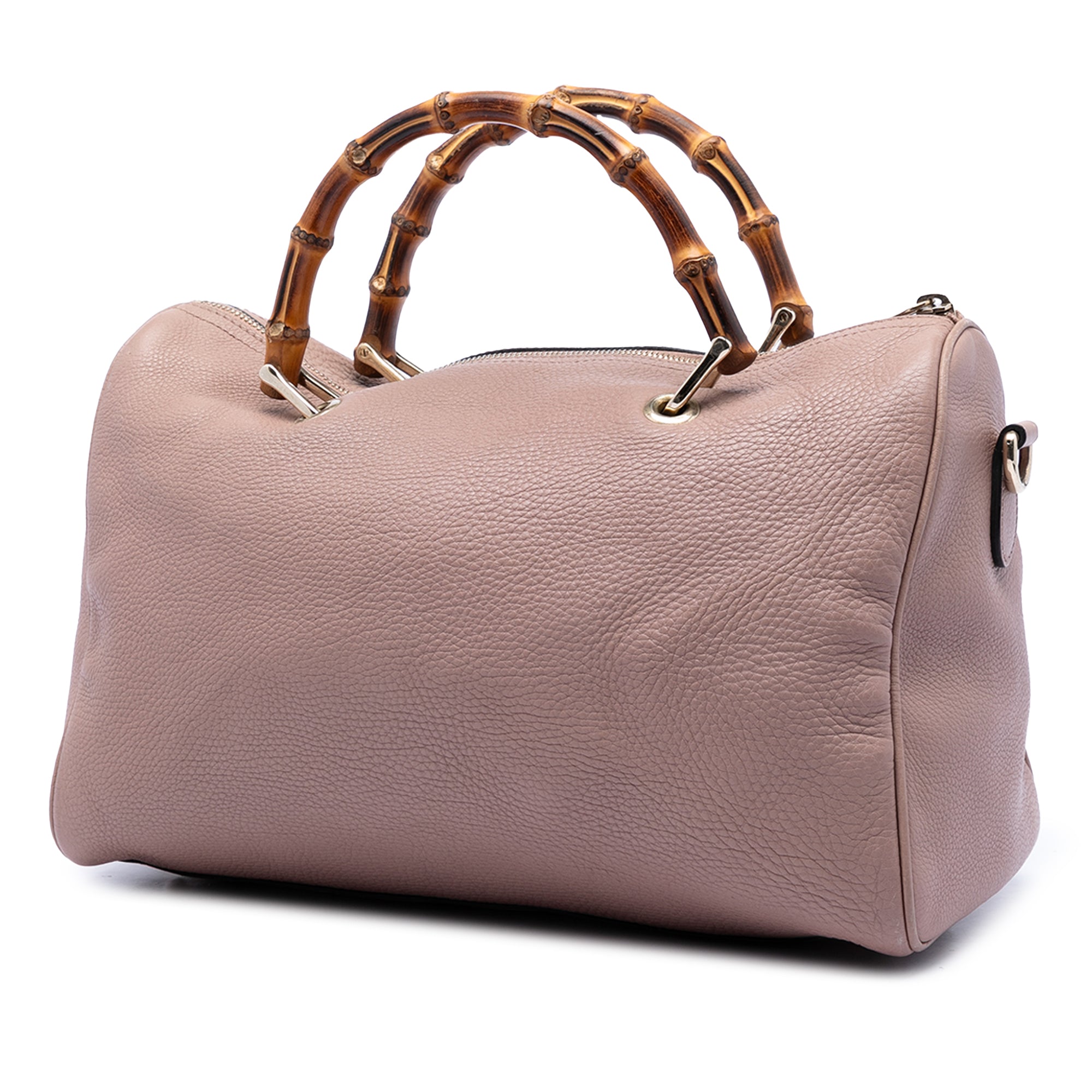 Medium Calfskin Bamboo Shopper Boston Bag - Image 2