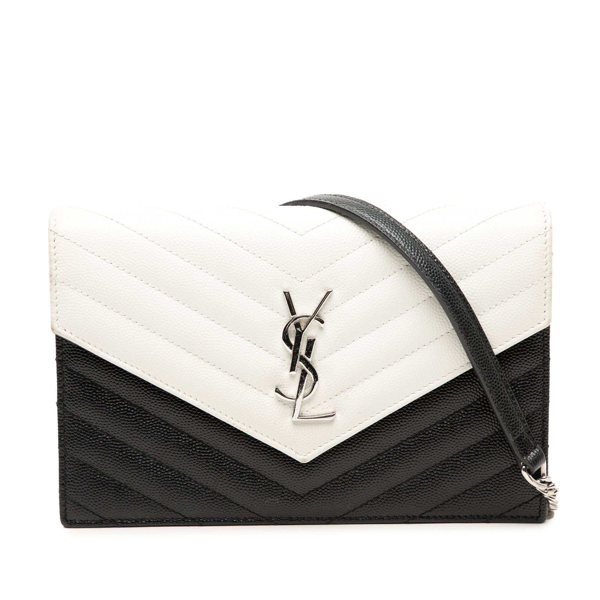 Bicolor Grain De Poudre Cassandre Envelope Chain Wallet - Image 1
