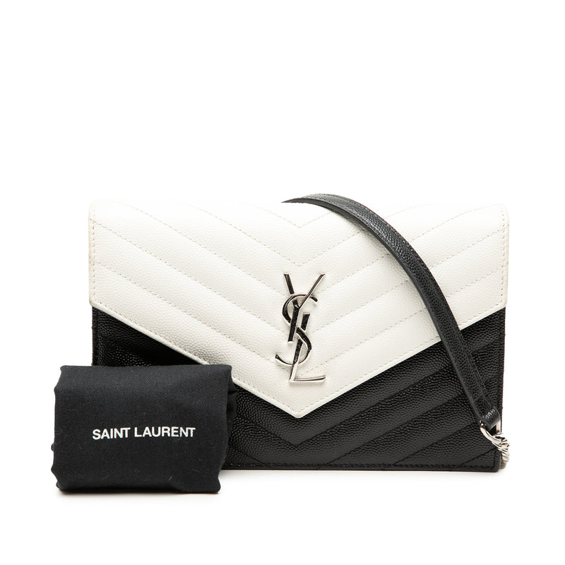 Bicolor Grain De Poudre Cassandre Envelope Chain Wallet - Image 8