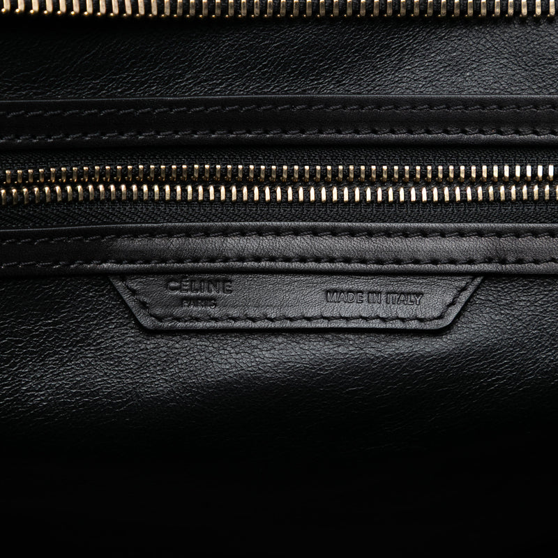 Mini Bicolor Canvas and Leather Luggage Tote - Image 5