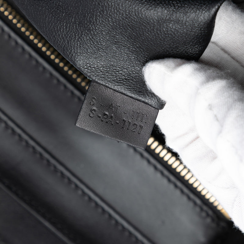 Mini Bicolor Canvas and Leather Luggage Tote - Image 6