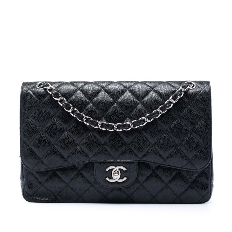 Jumbo Classic Caviar Double Flap