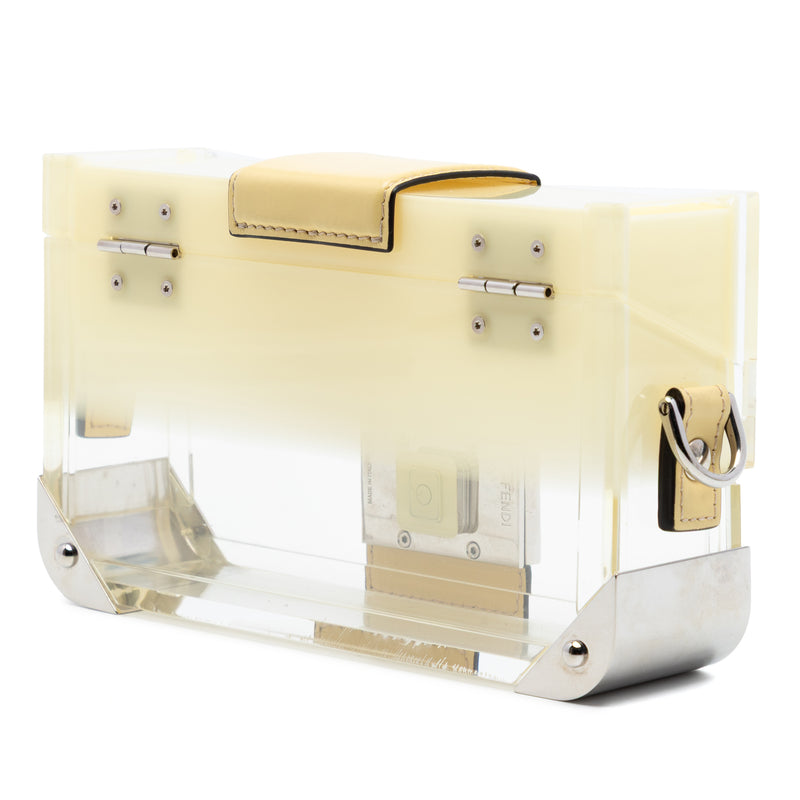 Mini Acrylic Vitello Trunk Baguette Crossbody - Image 2