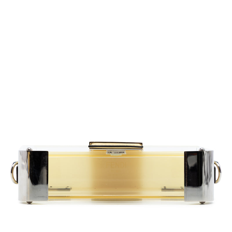 Mini Acrylic Vitello Trunk Baguette Crossbody - Image 3