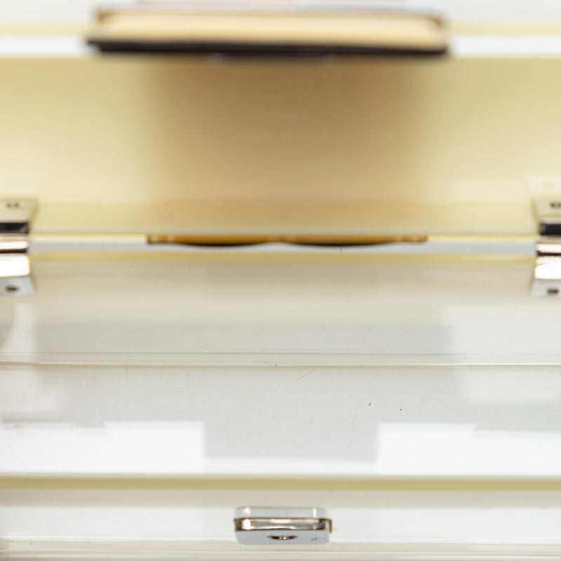 Mini Acrylic Vitello Trunk Baguette Crossbody - Image 4
