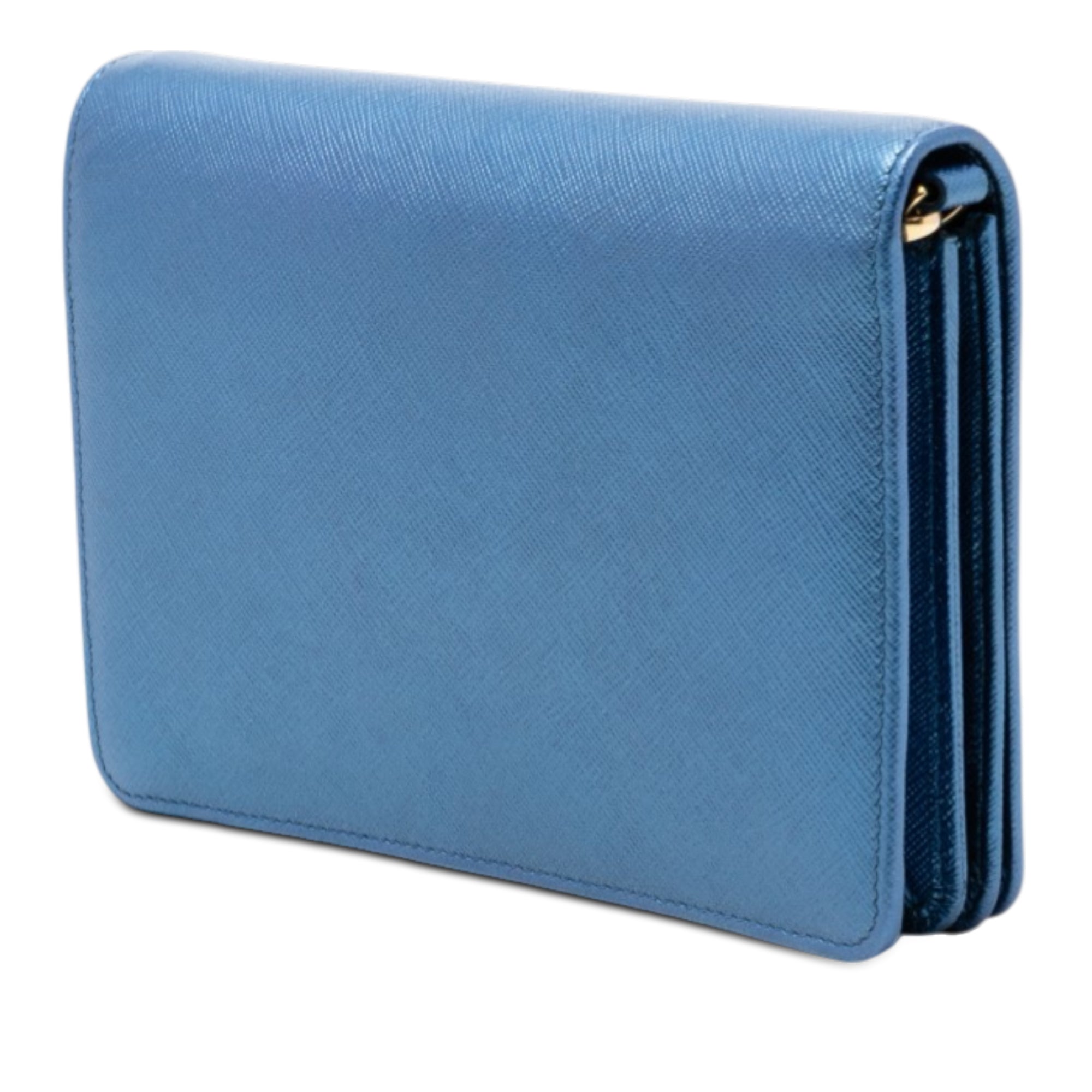 Metallic Saffiano Lux Monochrome Wallet on Chain - Image 2