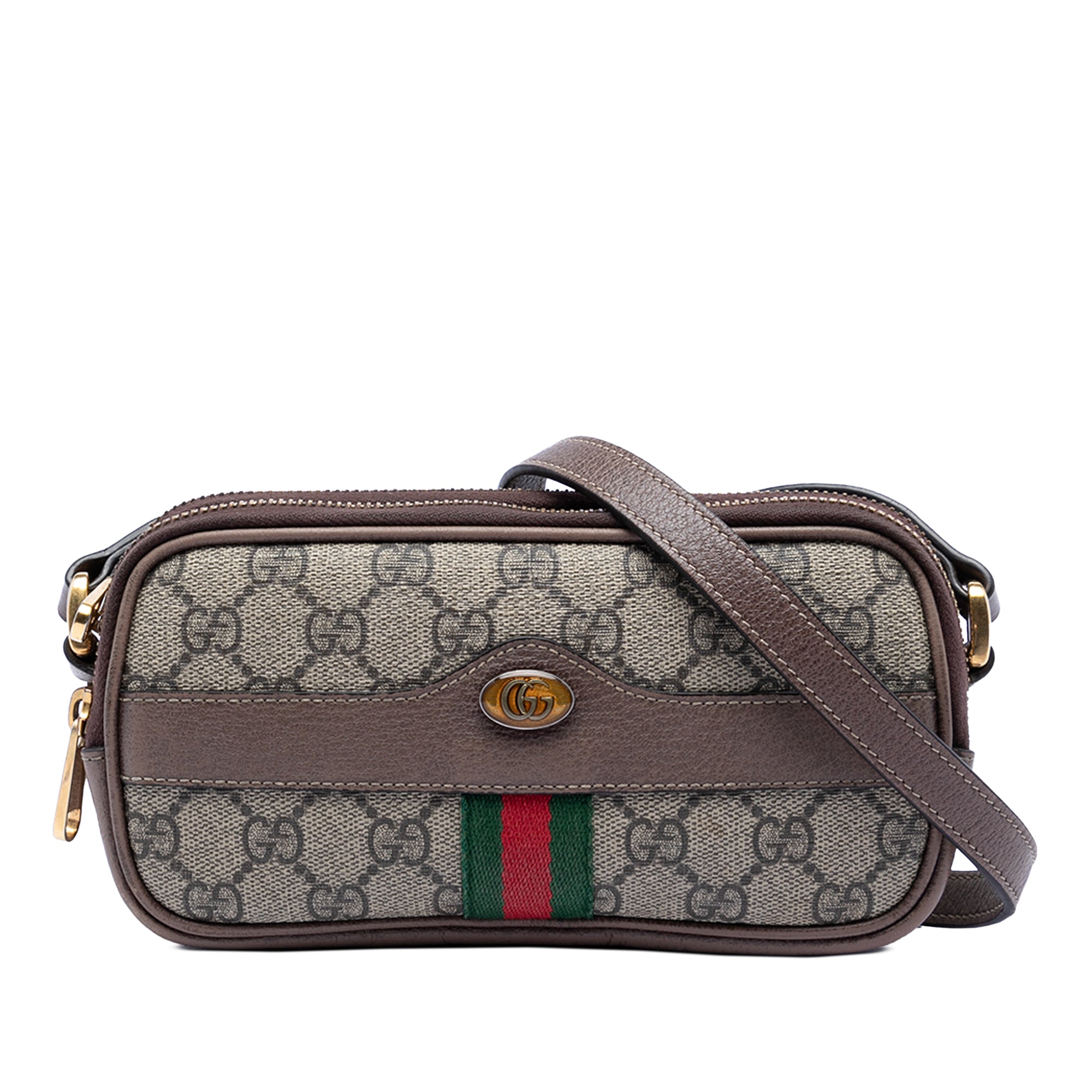 Mini GG Supreme Web Ophidia Triple Zip Crossbody - Image 1