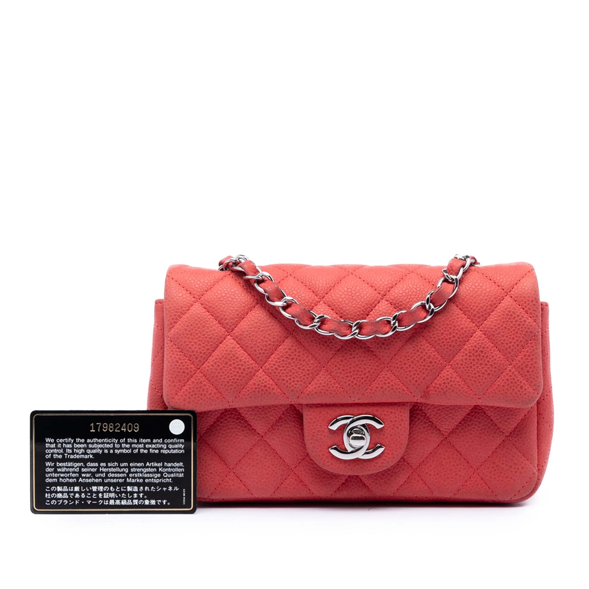 Mini Rectangular Classic Caviar Single Flap - Image 6