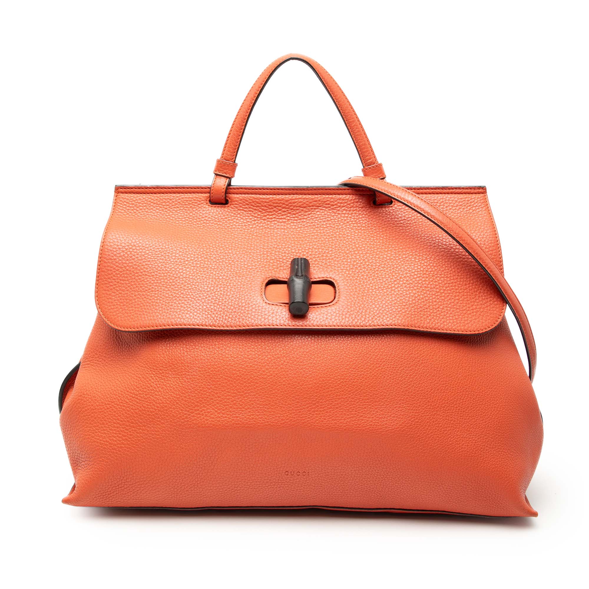 Large Calfskin Bamboo Daily Satchel - Image 1