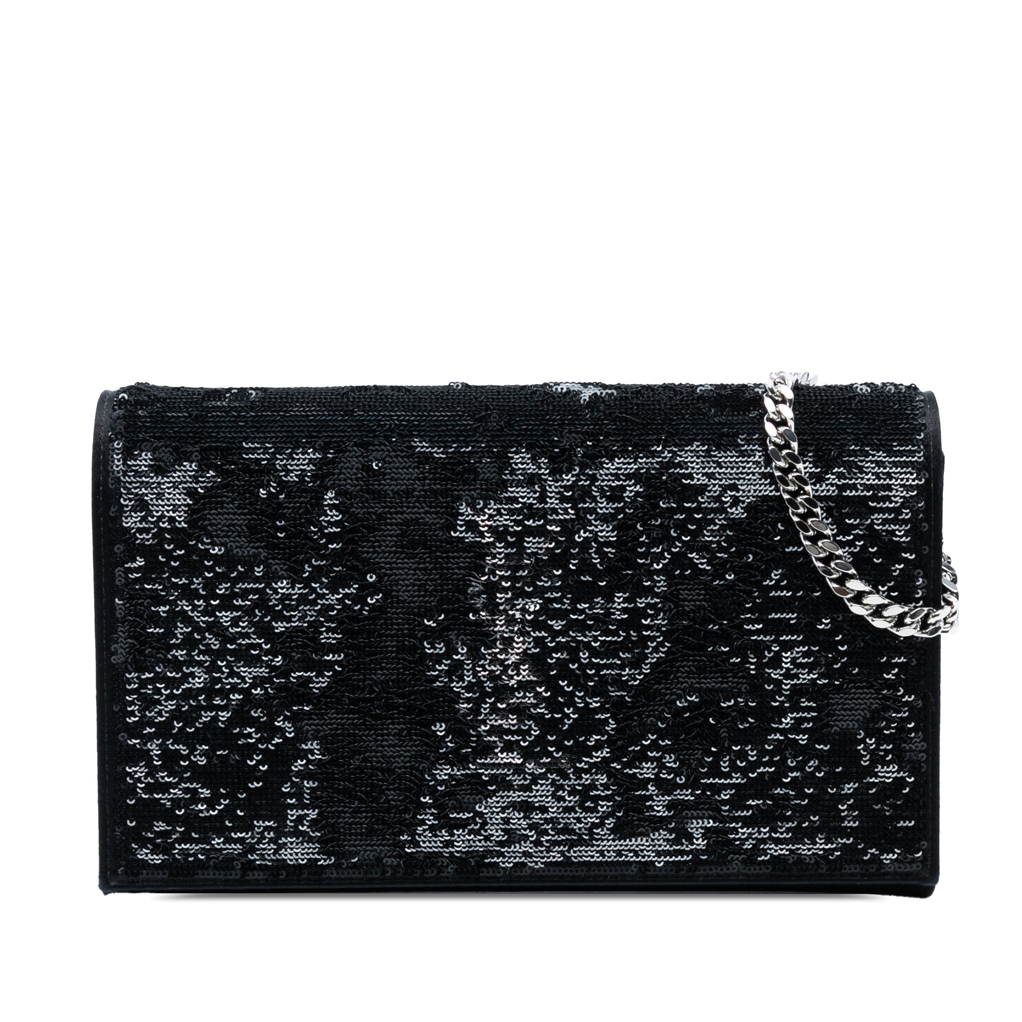 Sequin Monogram Kate Wallet on Chain - Image 1