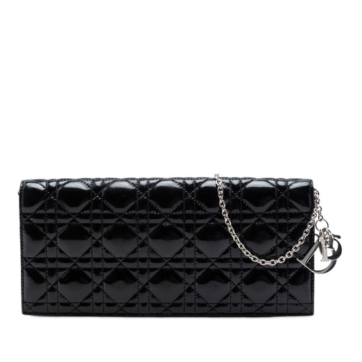 Patent Cannage Lady Dior Clutch with Chain - Image 1