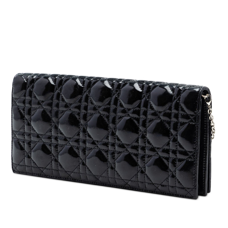Patent Cannage Lady Dior Clutch with Chain - Image 2