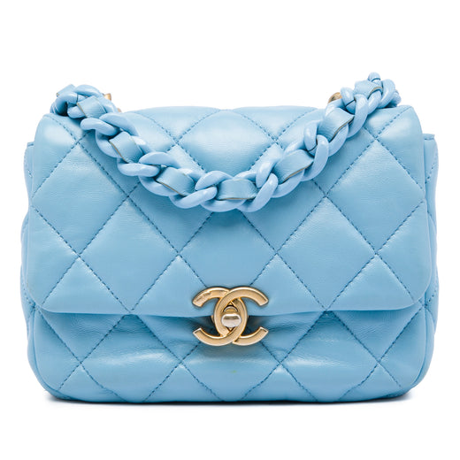 Mini Quilted Lambskin Lacquered Chain Flap - Image 1