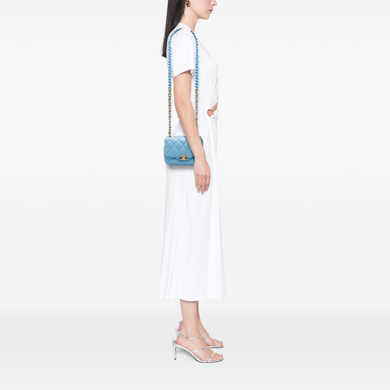 Mini Quilted Lambskin Lacquered Chain Flap - Image 6