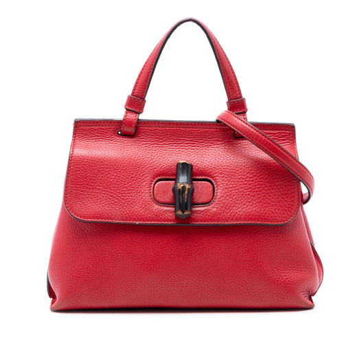 Small Calfskin Bamboo Daily Satchel - Image 1
