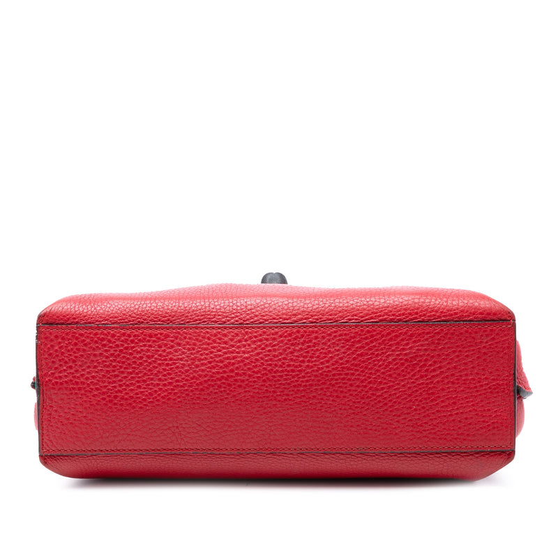 Small Calfskin Bamboo Daily Satchel - Image 3