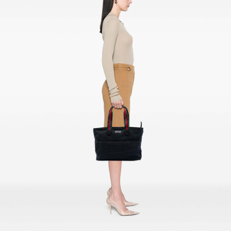 GG Canvas Web Tote - Image 8