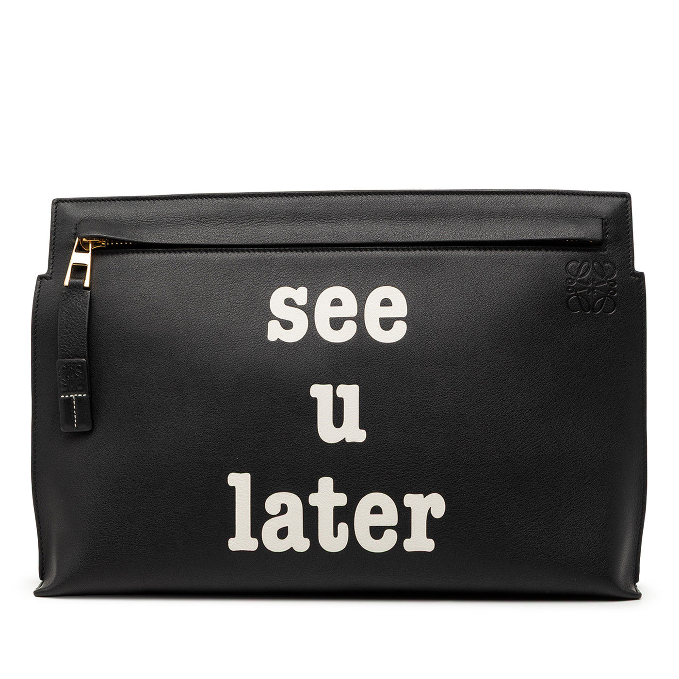 Calfskin Anagram See U Later T Pouch - Image 1