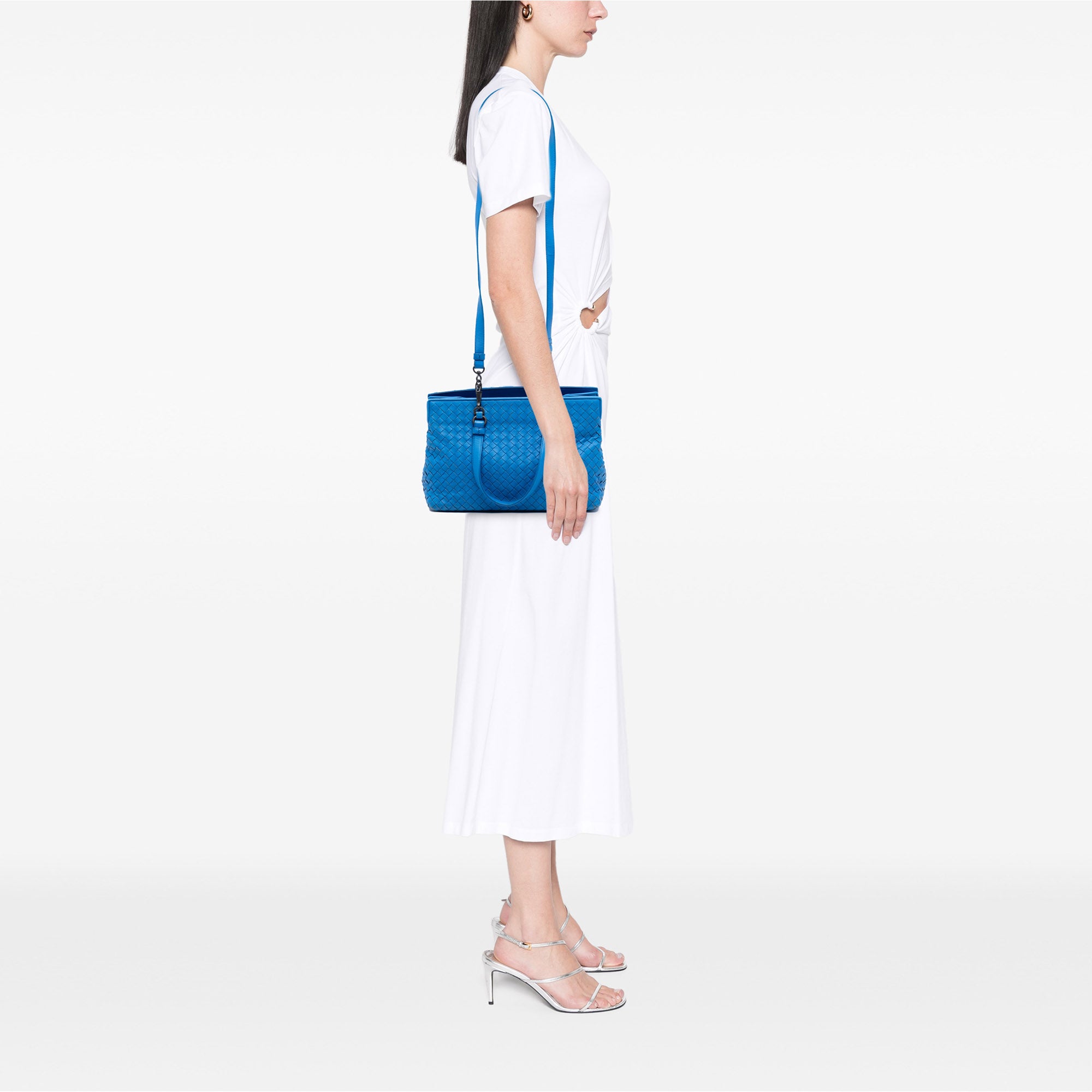 Small Nappa Intrecciato Accordion Satchel - Image 7