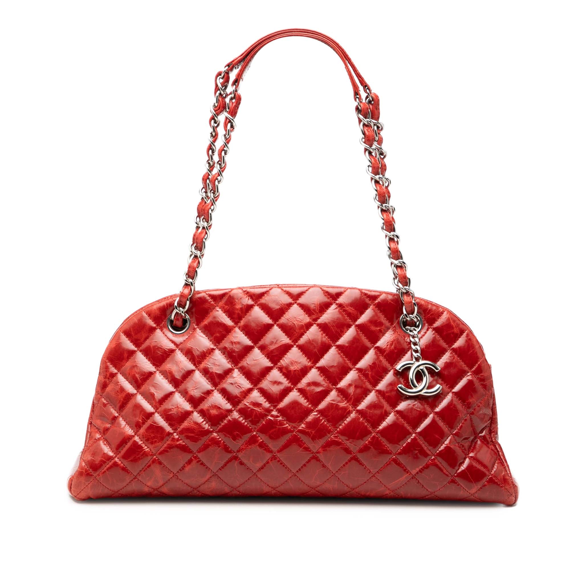 Large Glazed Calfskin Mademoiselle Bowling Bag - Image 1