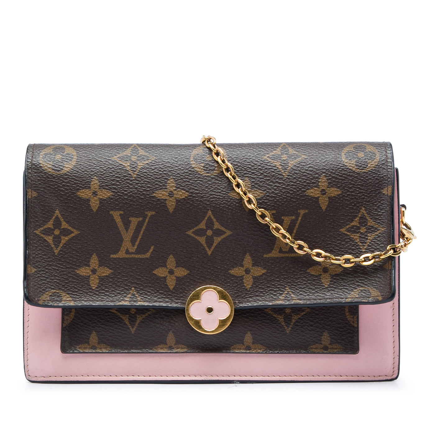 Monogram Flore Wallet On Chain - Image 1