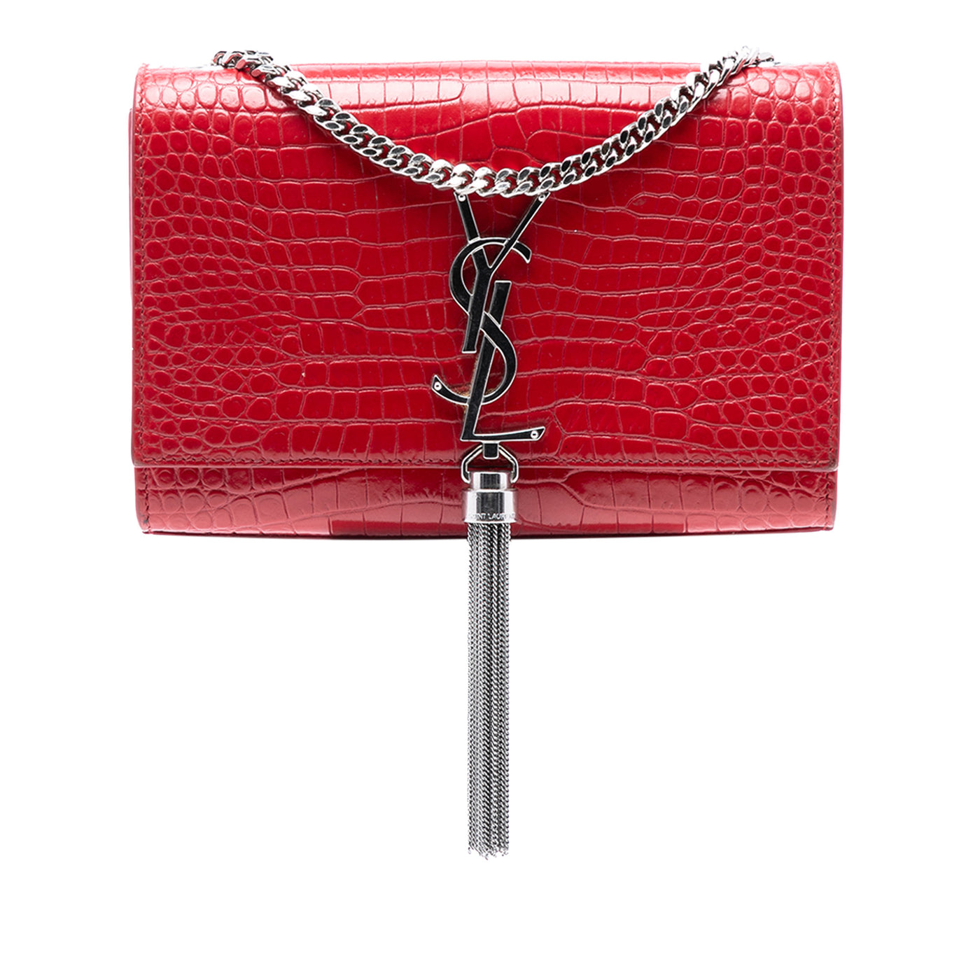 Small Embossed Leather Kate Tassel Crossbody - Image 1