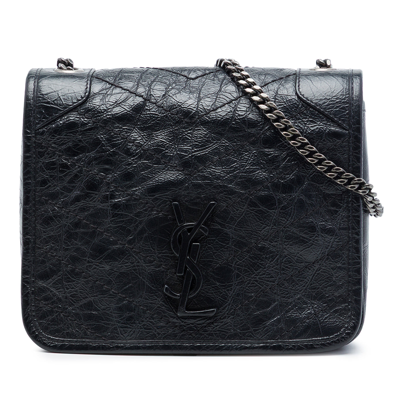 Crinkled Calfskin Niki Wallet on Chain - Image 1