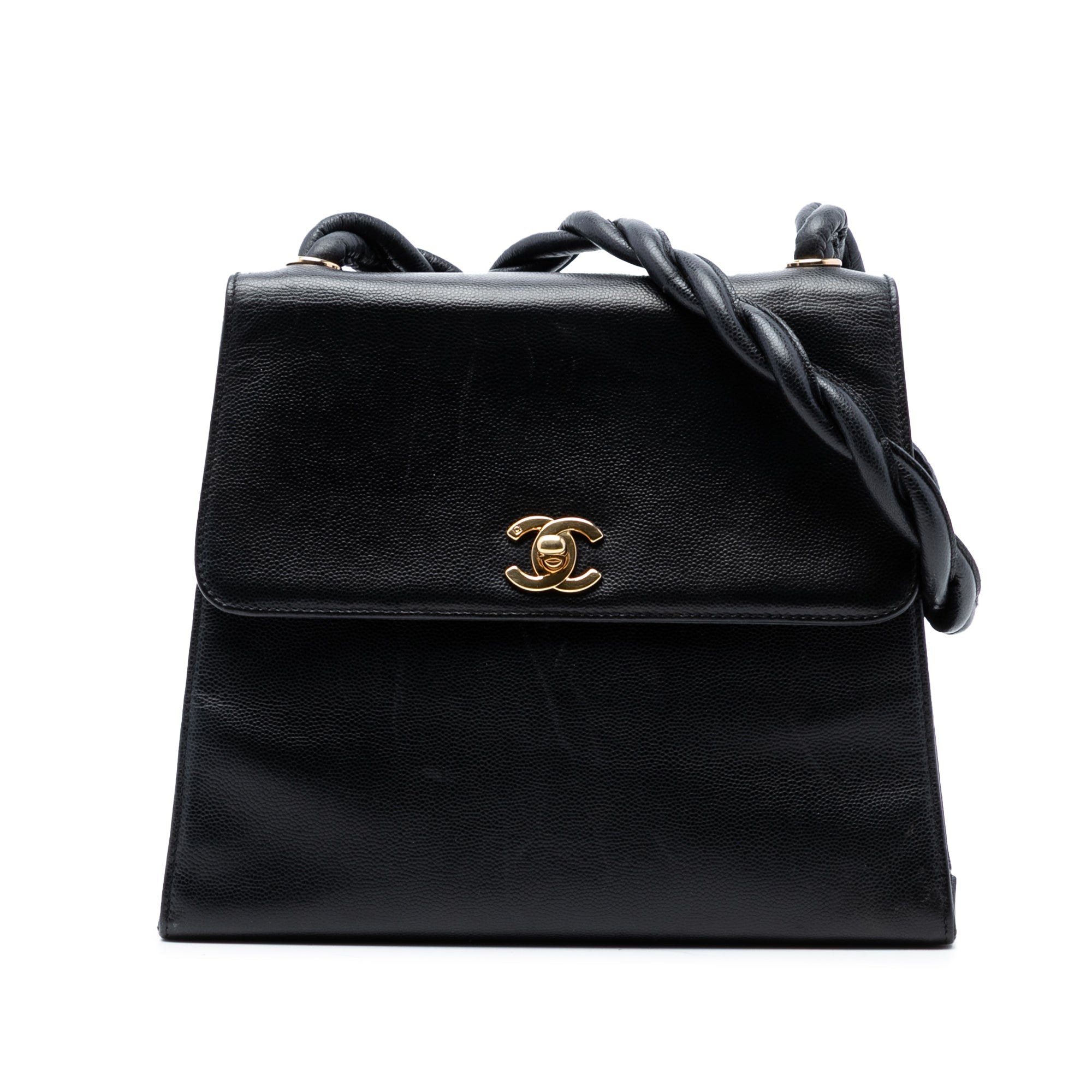 CC Caviar Twisted Strap Shoulder Bag - Image 1