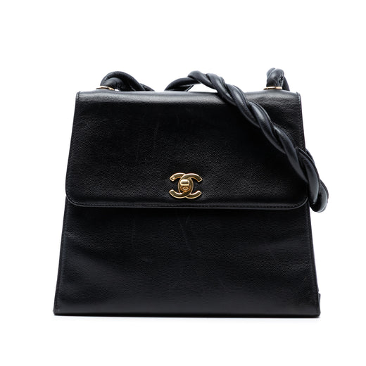 CC Caviar Twisted Strap Shoulder Bag - Image 1