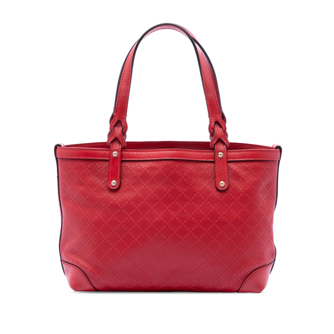 Small Diamante Leather Craft Tote - Image 1