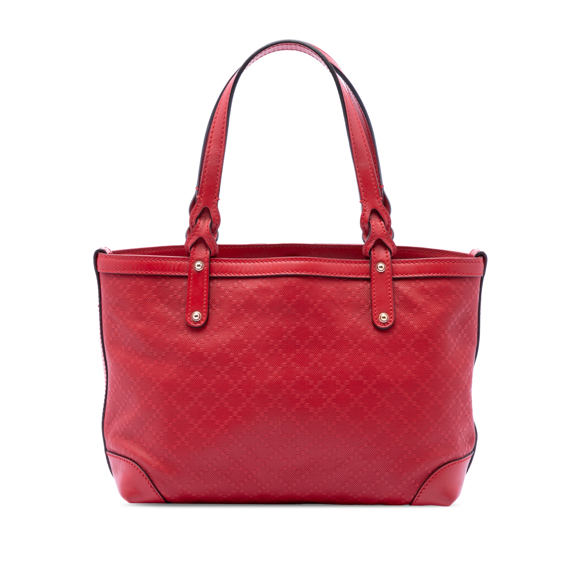 Small Diamante Leather Craft Tote - Image 1