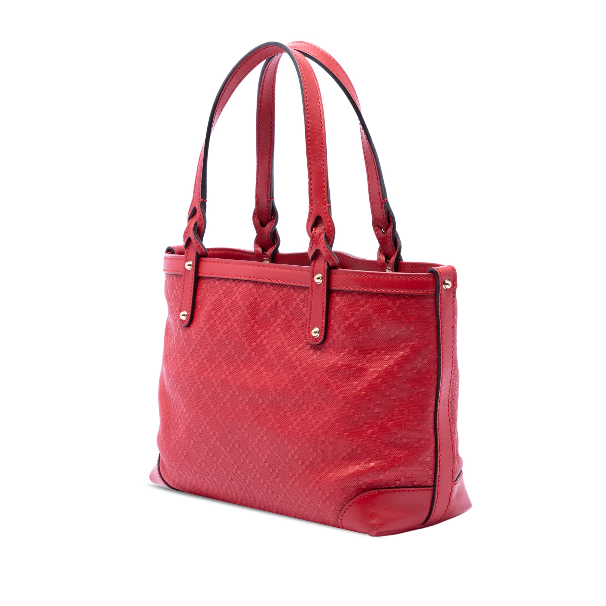 Small Diamante Leather Craft Tote - Image 2