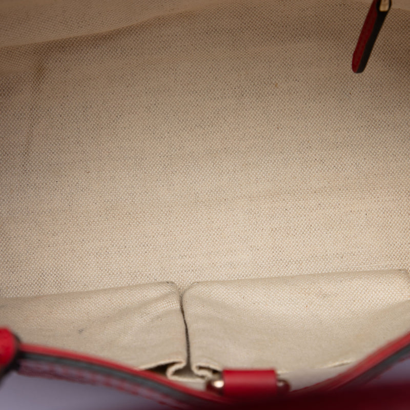 Small Diamante Leather Craft Tote - Image 4