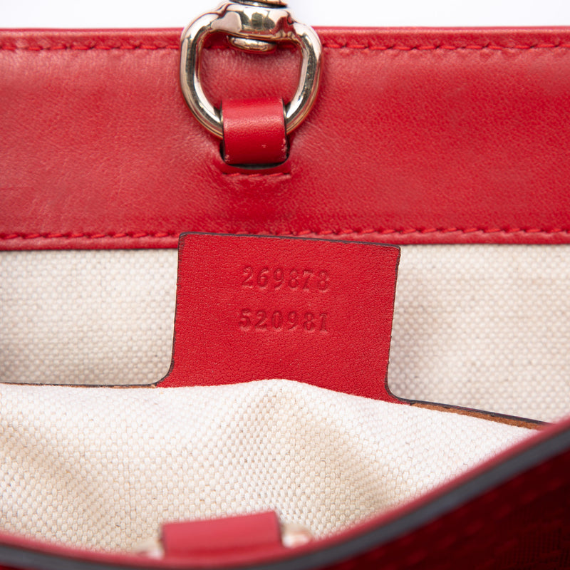 Small Diamante Leather Craft Tote - Image 5