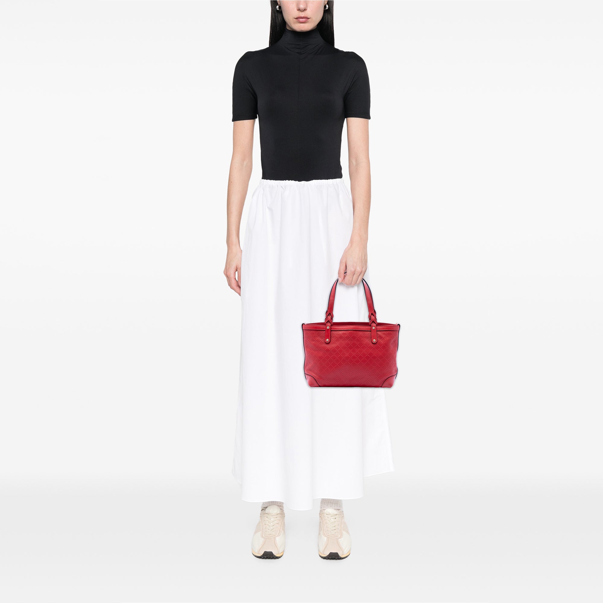 Small Diamante Leather Craft Tote - Image 7