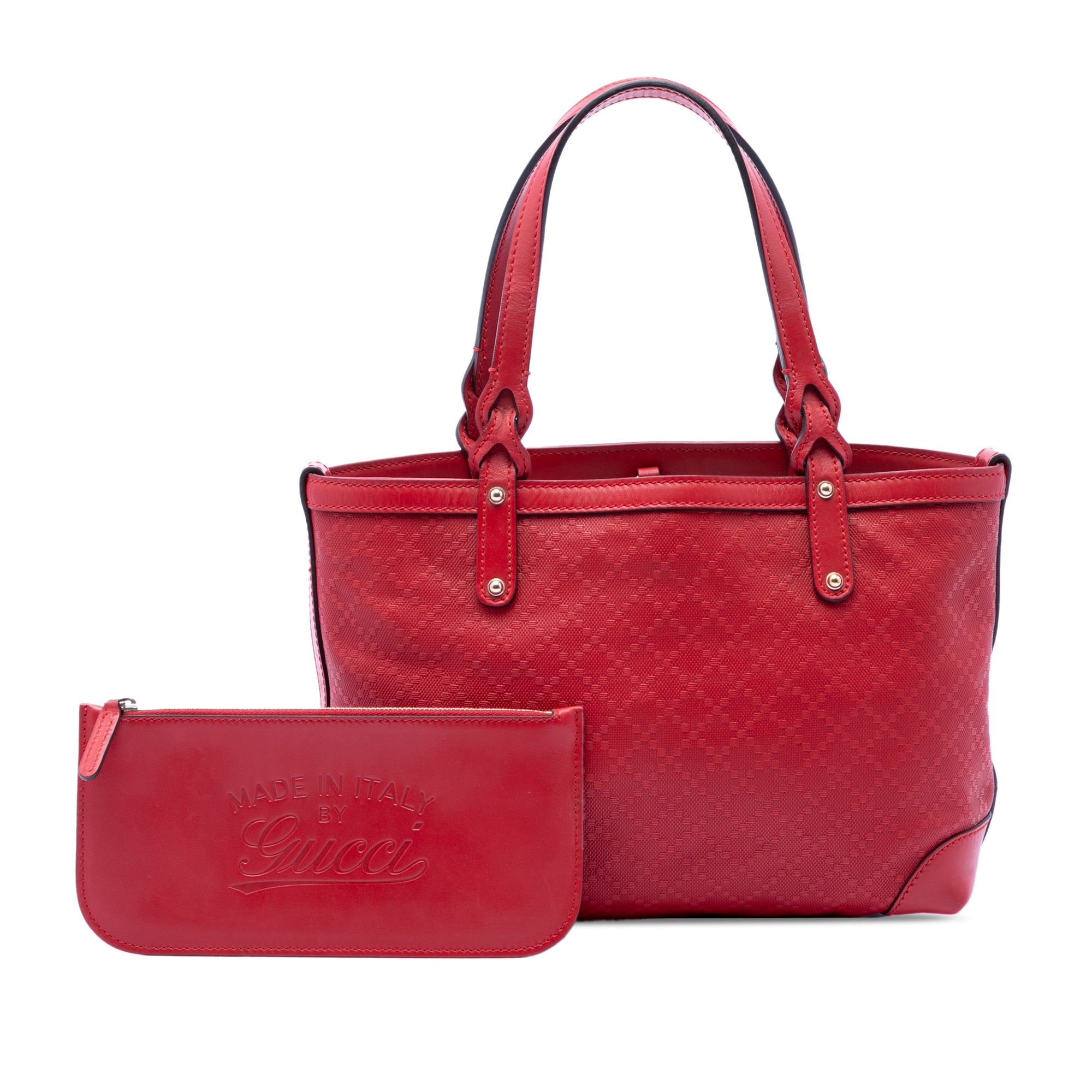 Small Diamante Leather Craft Tote - Image 8
