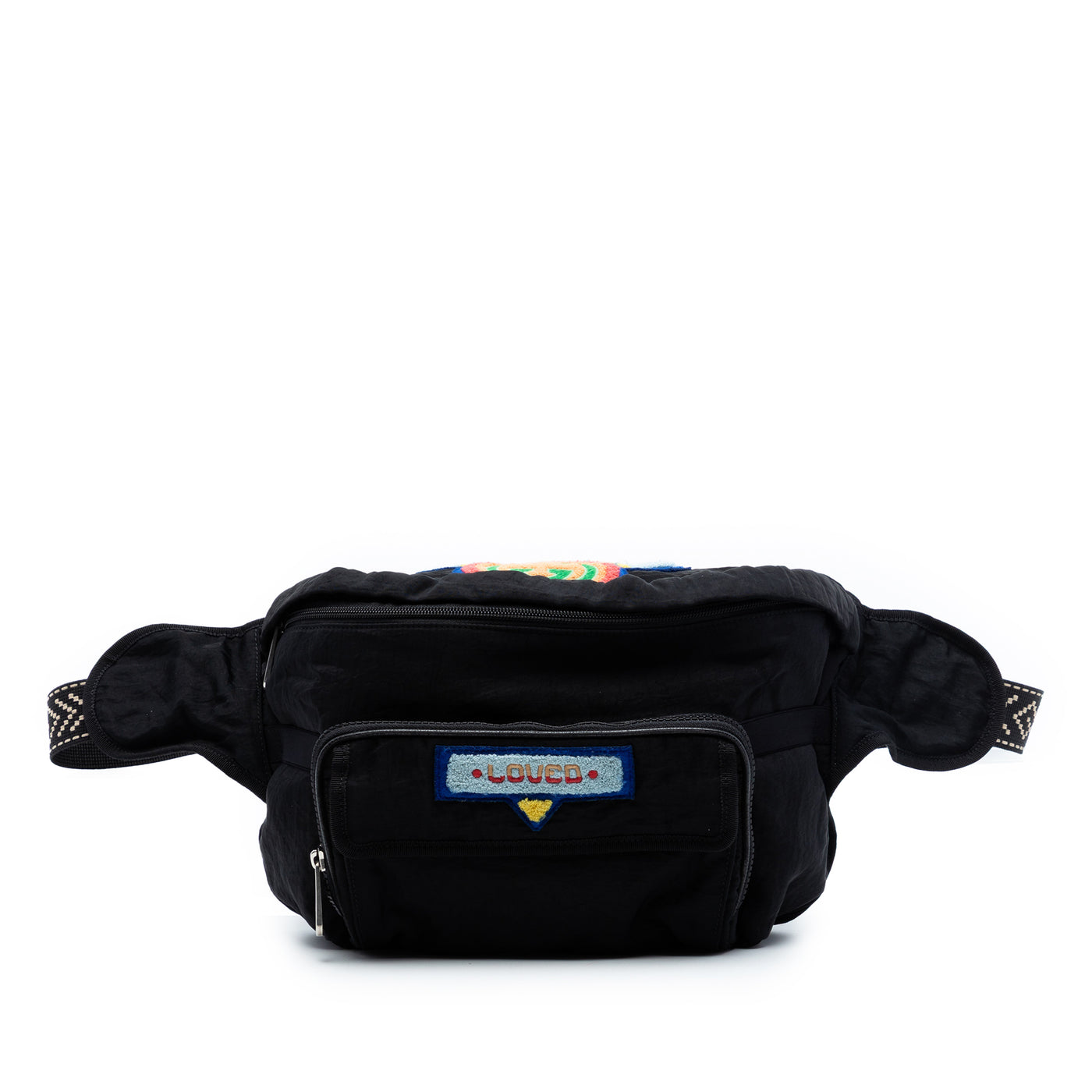 Nylon 80s Patch Convertible Belt Bag - Image 1