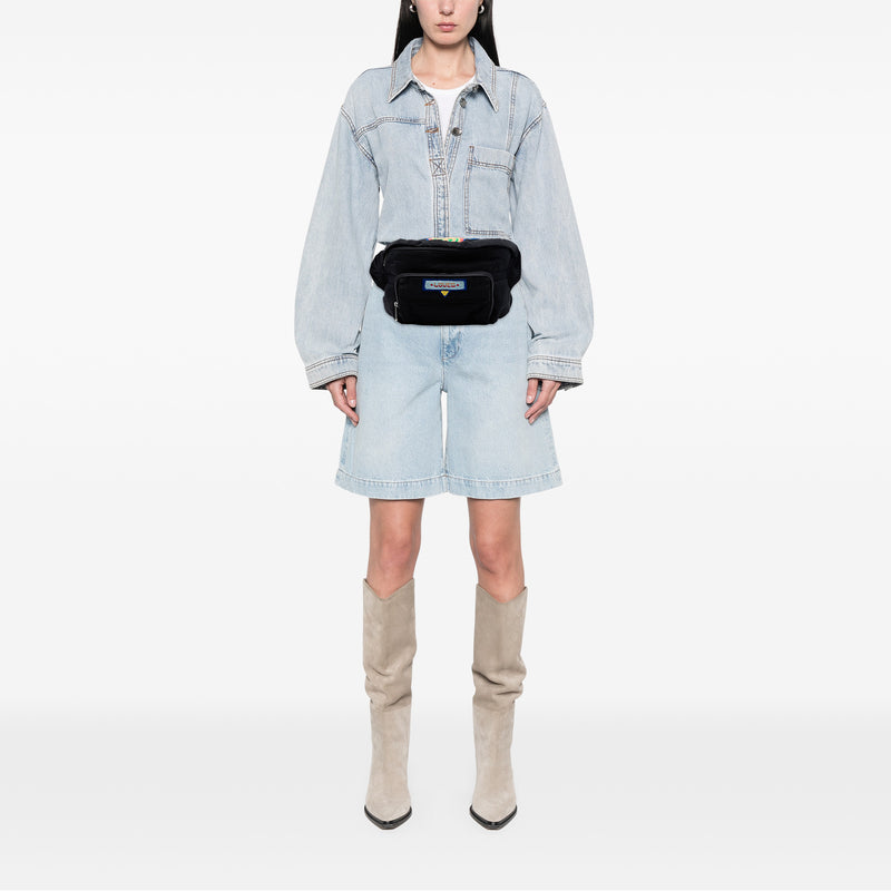 Nylon 80s Patch Convertible Belt Bag - Image 7
