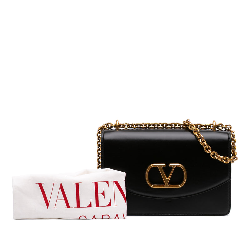Small Shiny Calfskin VLogo Vain Crossbody - Image 7