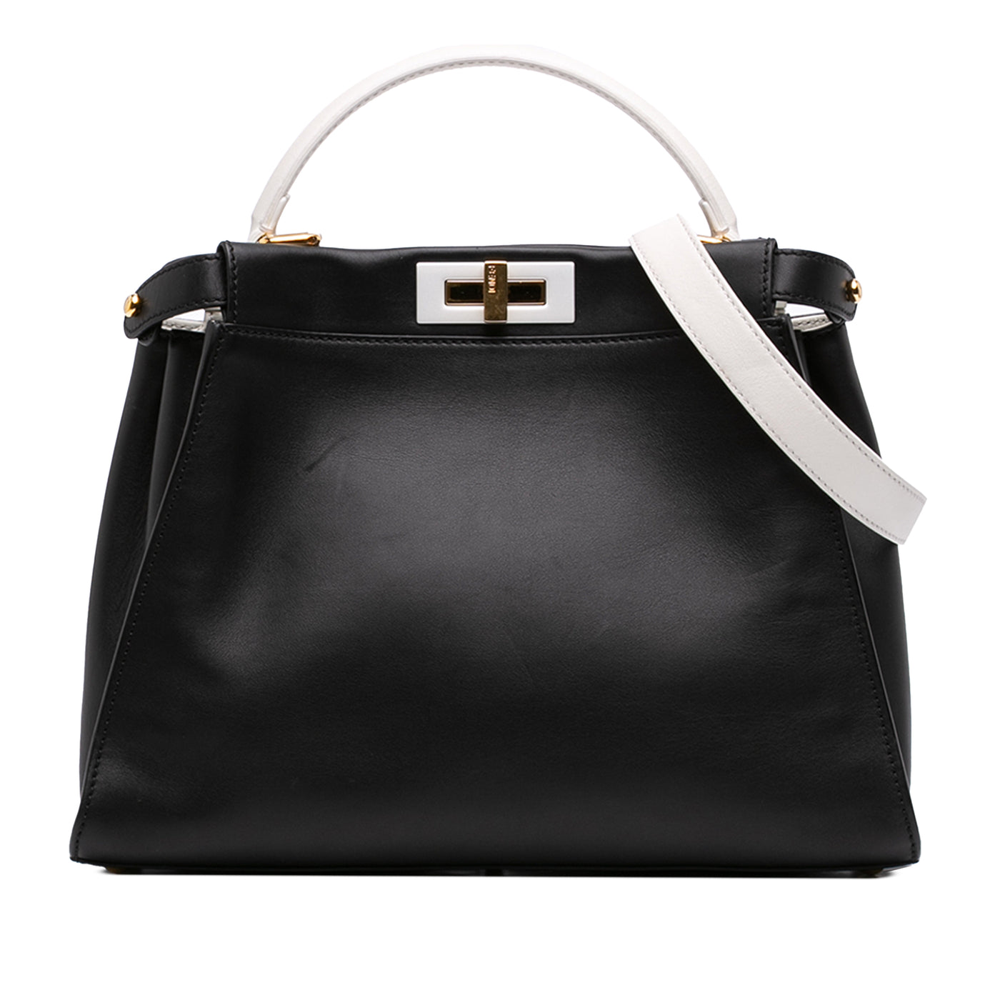 Medium Bicolor Leather Peekaboo ISeeU Satchel - Image 1