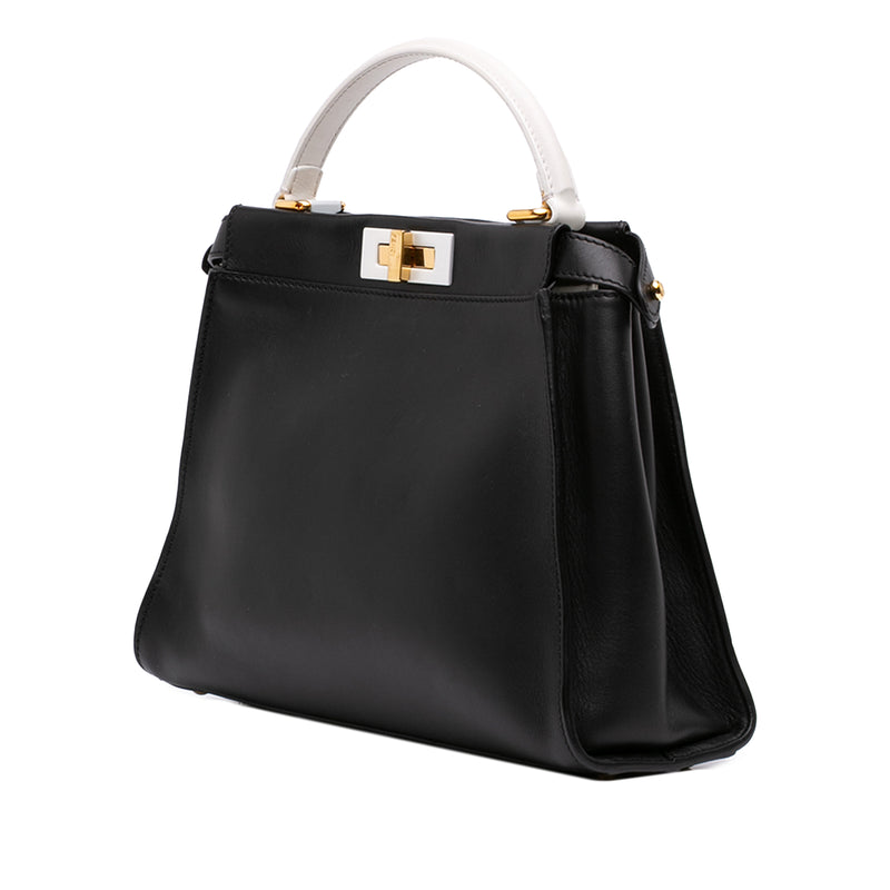 Medium Bicolor Leather Peekaboo ISeeU Satchel - Image 2