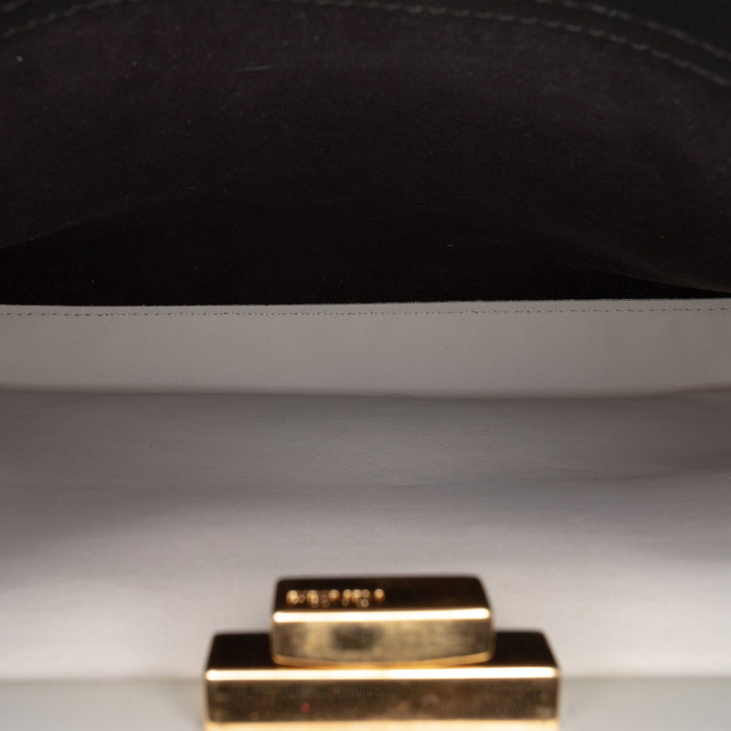 Medium Bicolor Leather Peekaboo ISeeU Satchel - Image 4